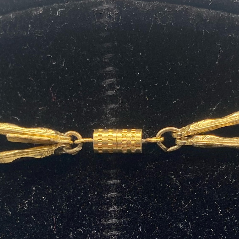 1928 Gold tone Layered Chain Necklace - Picture 5 of 7